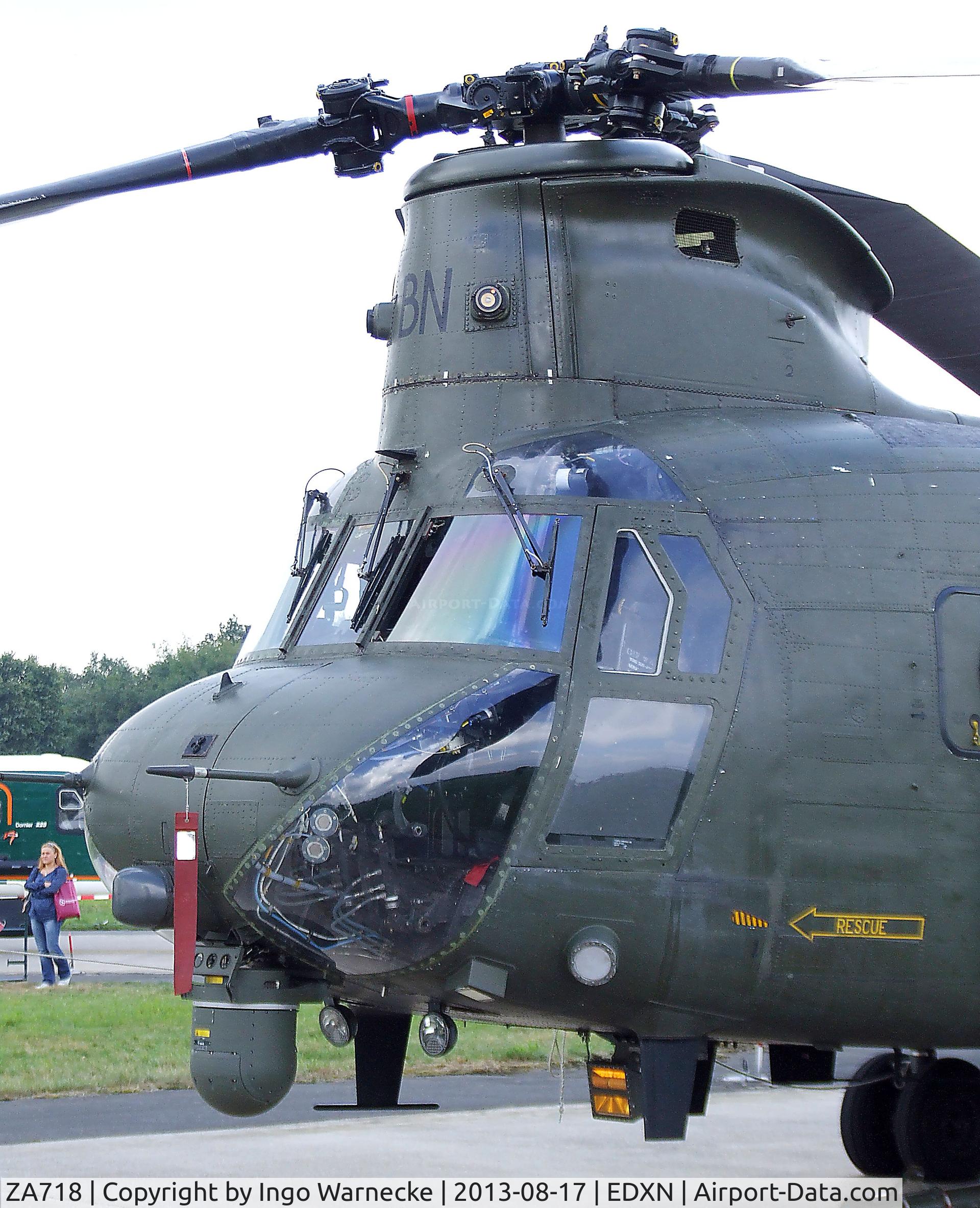 ZA718, Boeing Vertol Chinook HC.2 C/N M/A030/B-849/M7001, Boeing Vertol Chinook HC.2 of the RAF at the Spottersday of the Nordholz Airday 2013 celebrationg 100 Years of German Naval Aviation at Nordholz Naval Aviation Base
