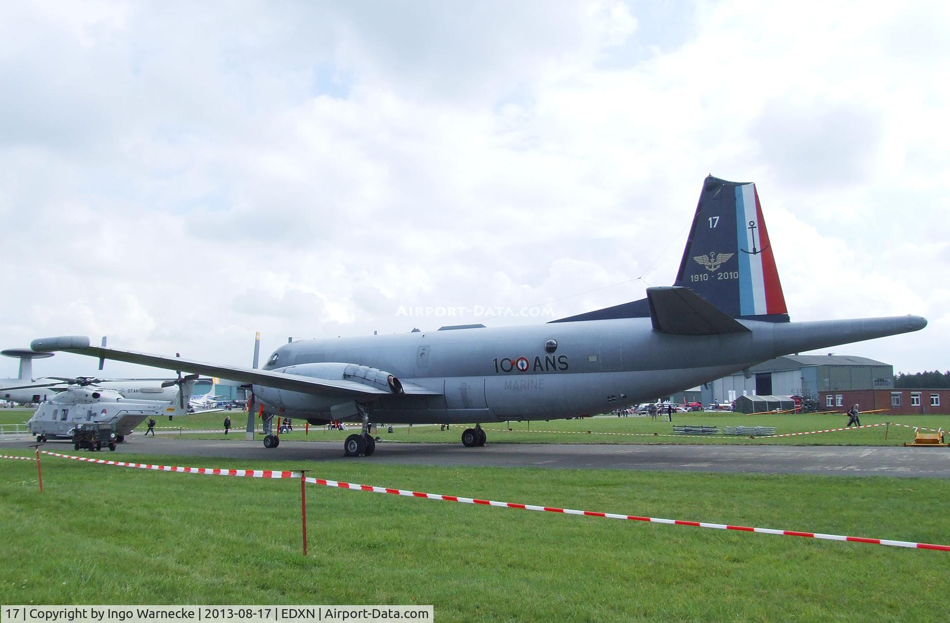 17, Dassault ATL-2 Atlantique 2 C/N 17, Dassault ATL-2 Atlantique 2 (upgraded Breguet Br.1150 Atlantic) of the Aeronautique Navale at the Spottersday of the Nordholz Airday 2013 celebrationg 100 Years of German Naval Aviation at Nordholz Naval Aviation Base