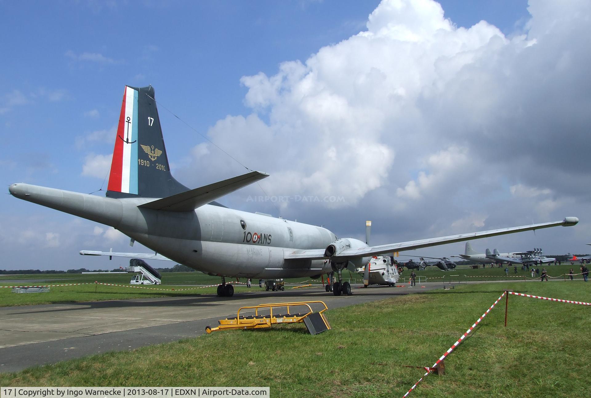 17, Dassault ATL-2 Atlantique 2 C/N 17, Dassault ATL-2 Atlantique 2 (upgraded Breguet Br.1150 Atlantic) of the Aeronautique Navale at the Spottersday of the Nordholz Airday 2013 celebrationg 100 Years of German Naval Aviation at Nordholz Naval Aviation Base