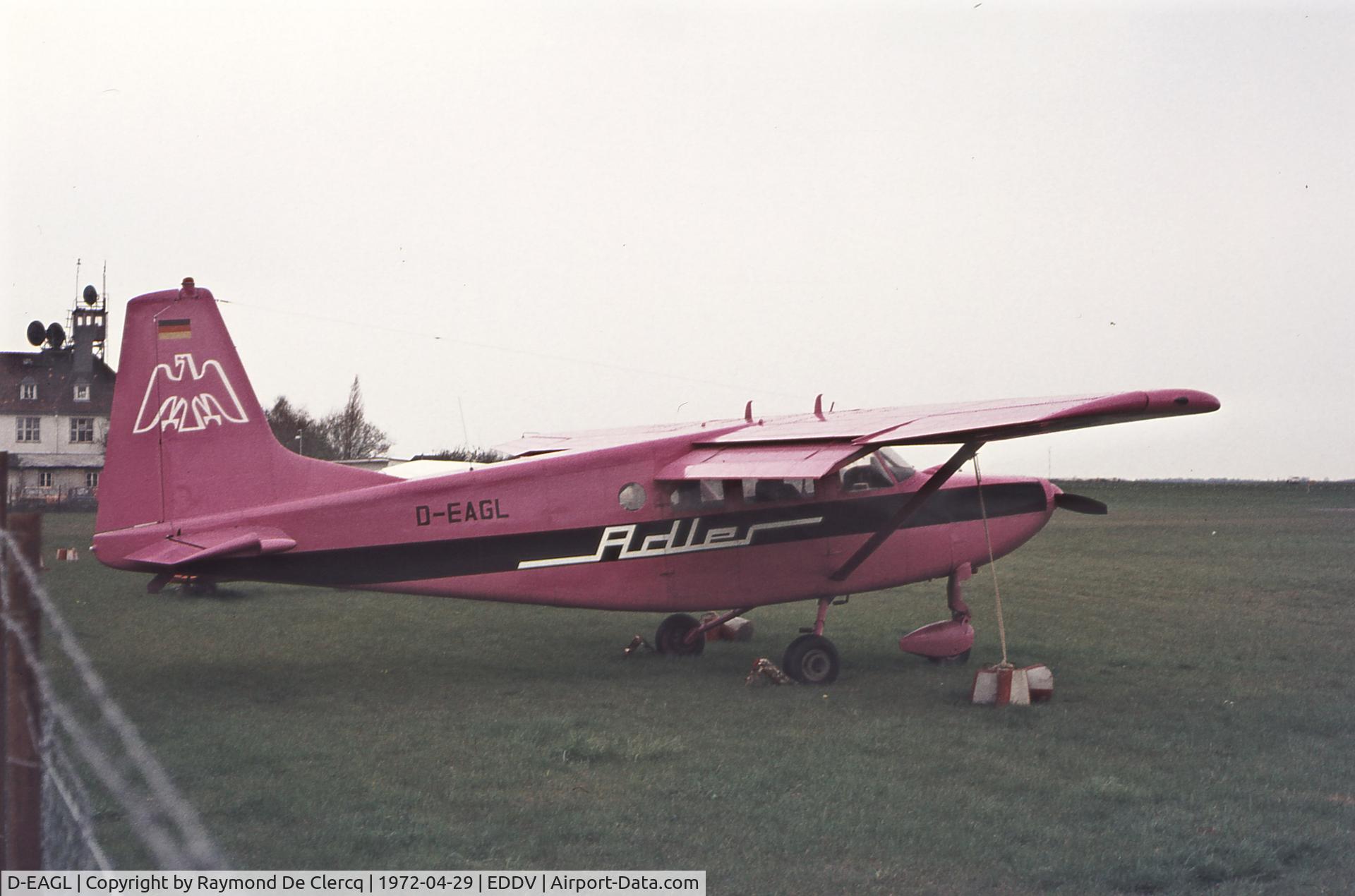 D-EAGL, Aermacchi AL-60B-2 Santa Maria C/N 6252, Hannover Messe 1972