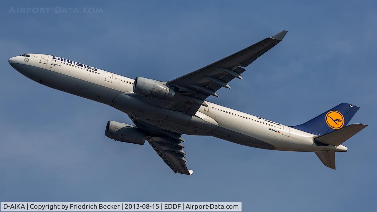 D-AIKA, 2004 Airbus A330-343X C/N 570, departure from Frankfurt