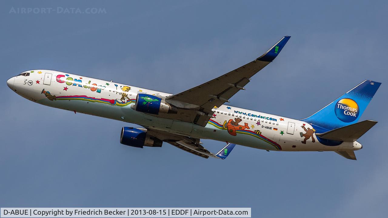 D-ABUE, 1993 Boeing 767-330/ER C/N 26984, departure from Frankfurt
