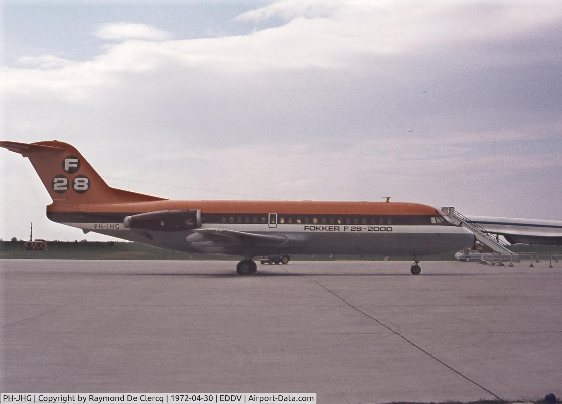 PH-JHG, 1967 Fokker F.28-6000 Fellowship C/N 11001, Hannover Messe 1972