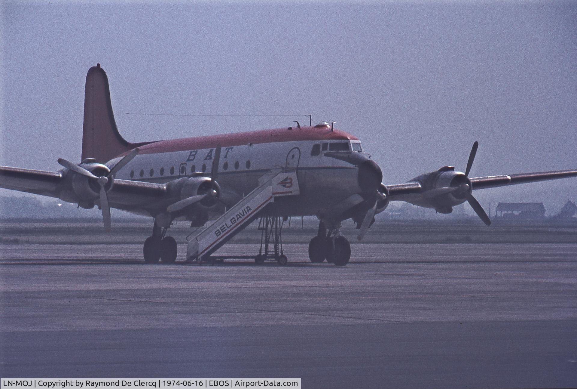 LN-MOJ, 1944 Douglas DC-4 Skymaster C/N 27336, Ostend 1974