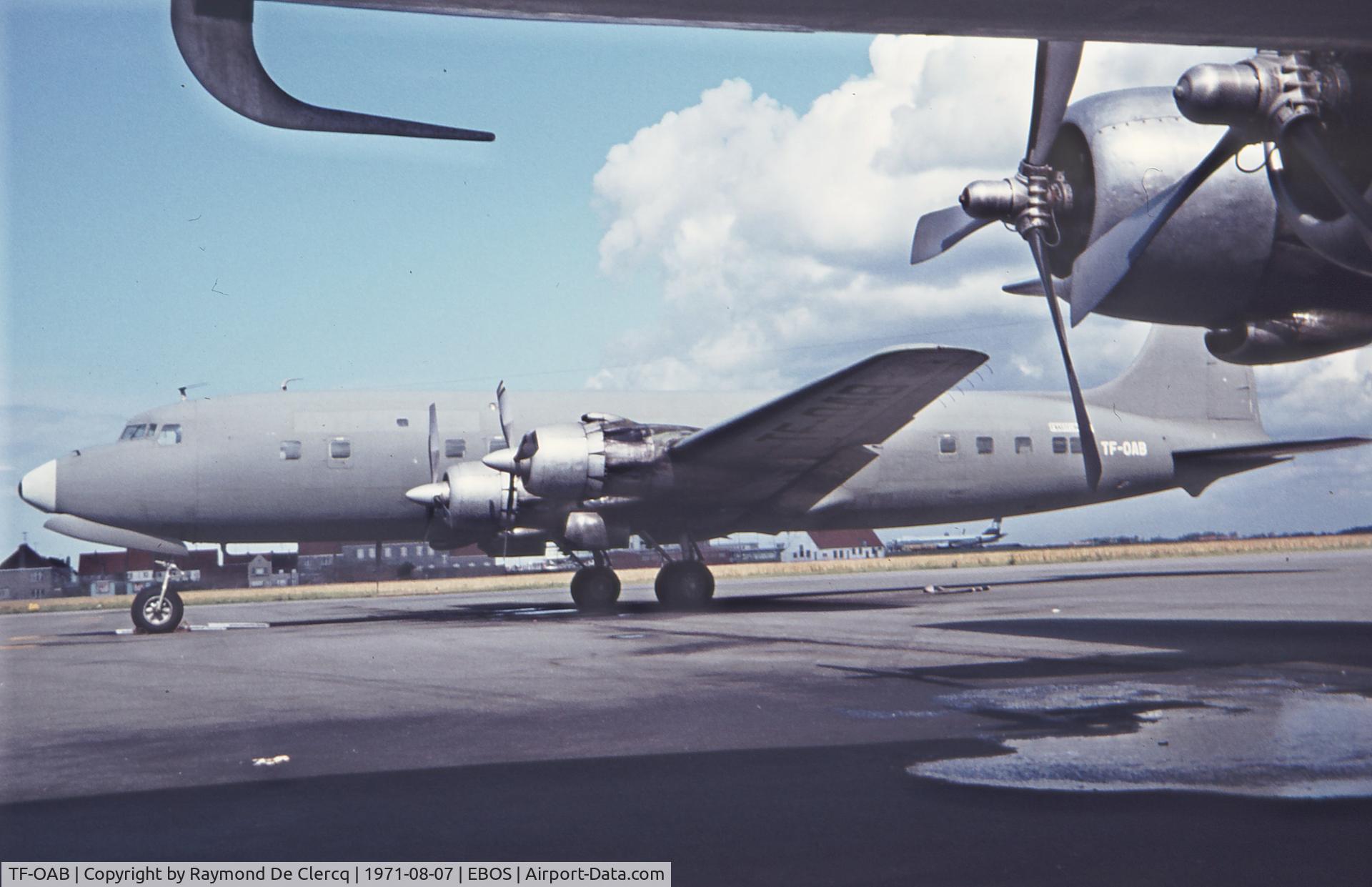 TF-OAB, Douglas DC-6A C/N 45133, Ostend 1971