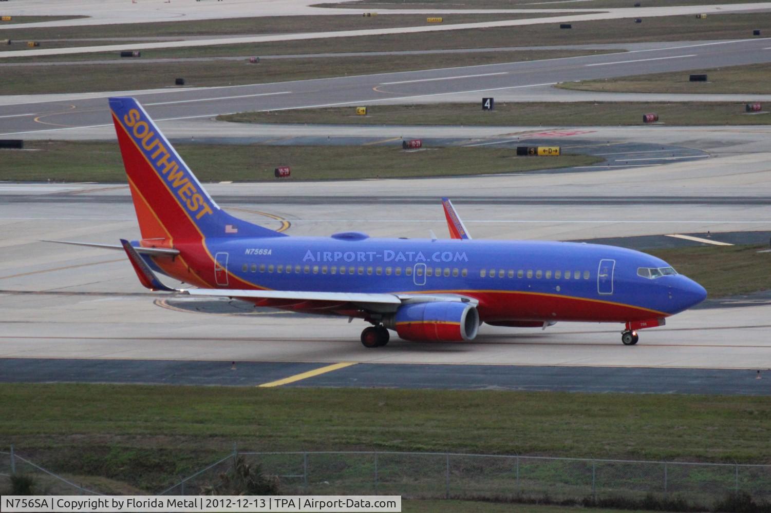 N756SA, 1999 Boeing 737-7H4 C/N 27872, Southwest 737