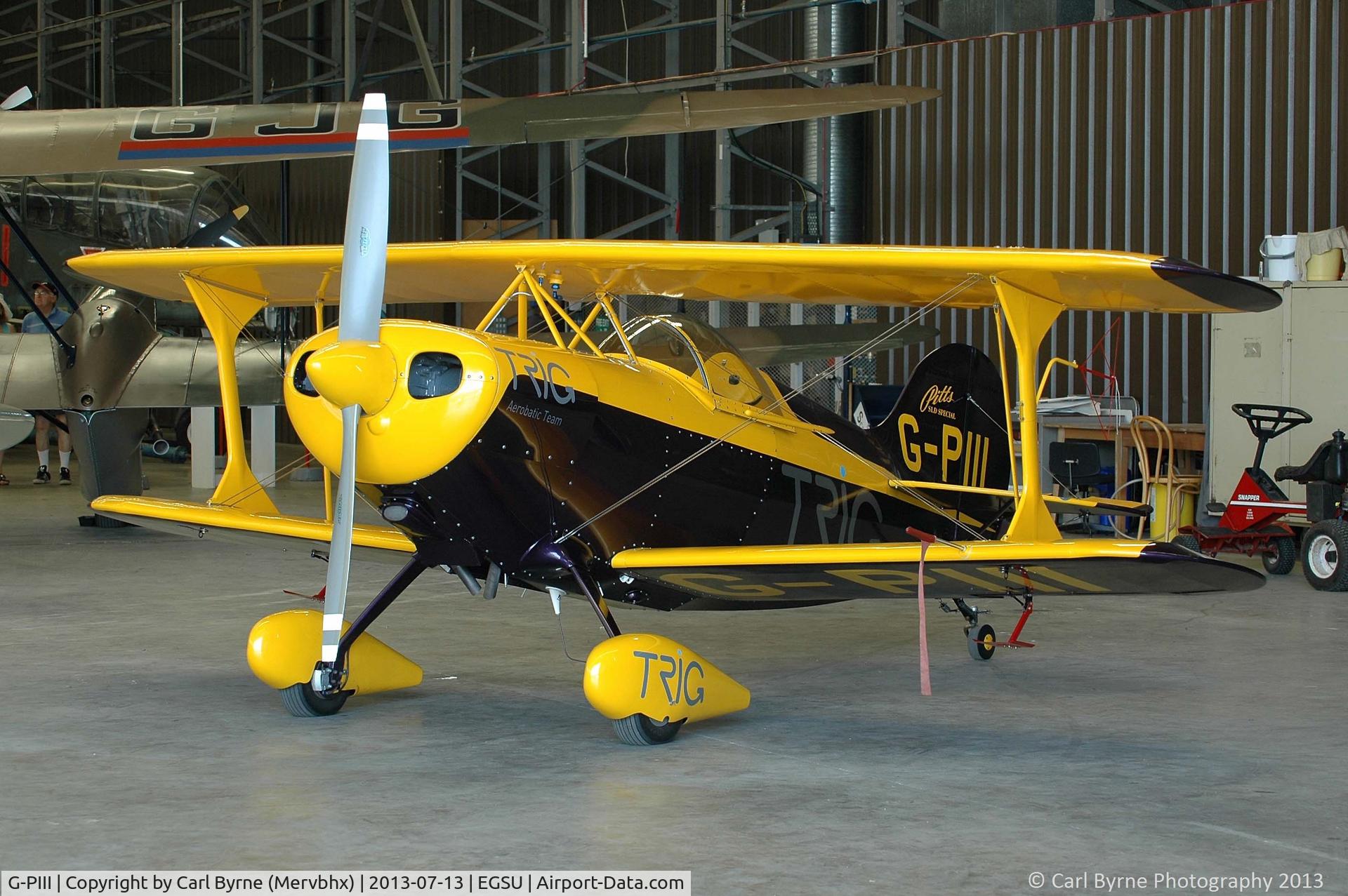 G-PIII, 1981 Pitts S-1D Special C/N PFA 009-10156, Part of the TRIG Aerobatic Team.