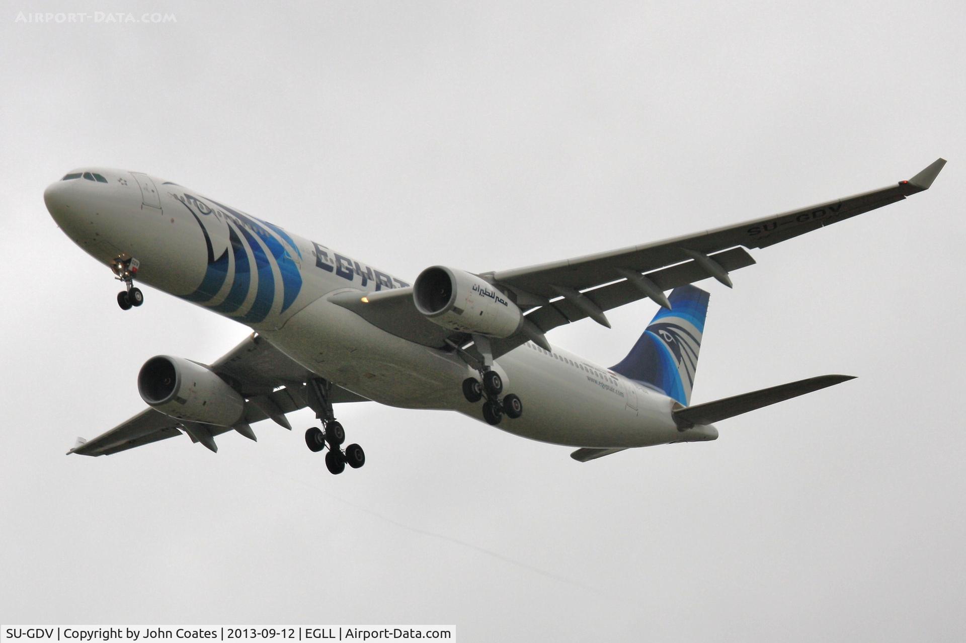 SU-GDV, 2011 Airbus A330-343X C/N 1246, Approach to 27R.