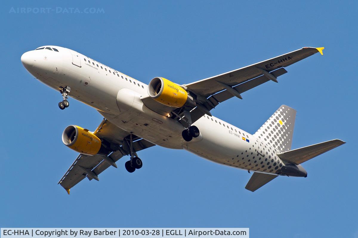 EC-HHA, 2000 Airbus A320-214 C/N 1221, Airbus A320-214 [1221] (Vueling Airlines) Home~G 28/03/2010. On approach 27R