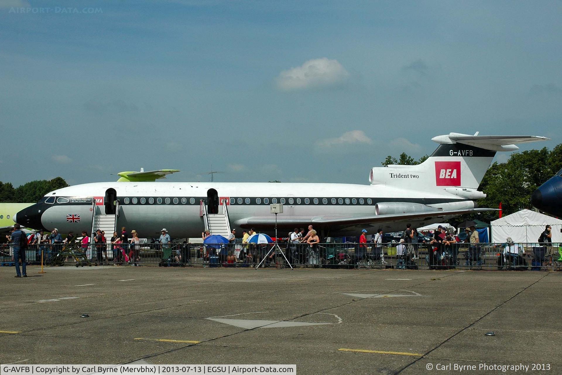 G-AVFB, 1967 Hawker Siddeley HS-121 Trident 2E C/N 2141, One of the aircraft preserved by the Duxford Aviation Society