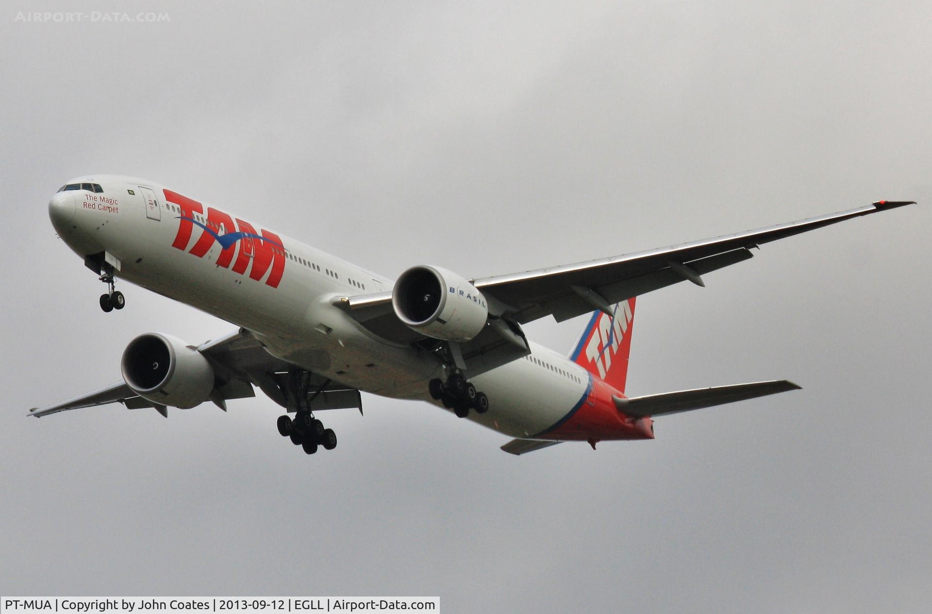 PT-MUA, 2008 Boeing 777-32W/ER C/N 37664, On approach to 27R