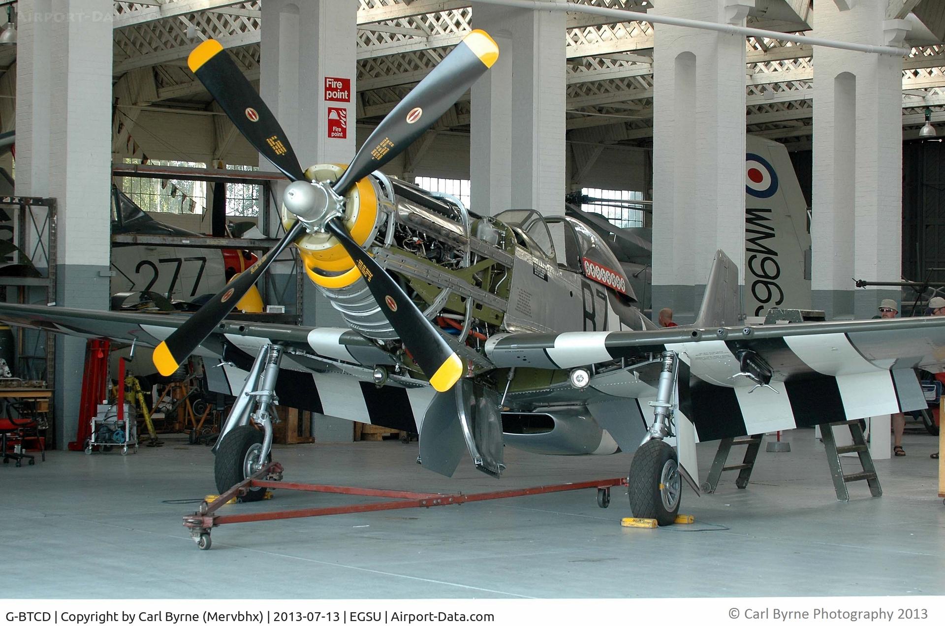 G-BTCD, 1944 North American P-51D Mustang C/N 122-39608, Part of the Imperial War Museum's preserved flying collection.