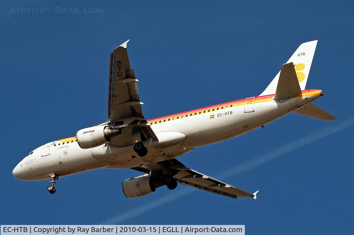 EC-HTB, 2001 Airbus A320-214 C/N 1530, Airbus A320-214 [1530] (Iberia) Home~G 15/03/2010. On approach 27R.