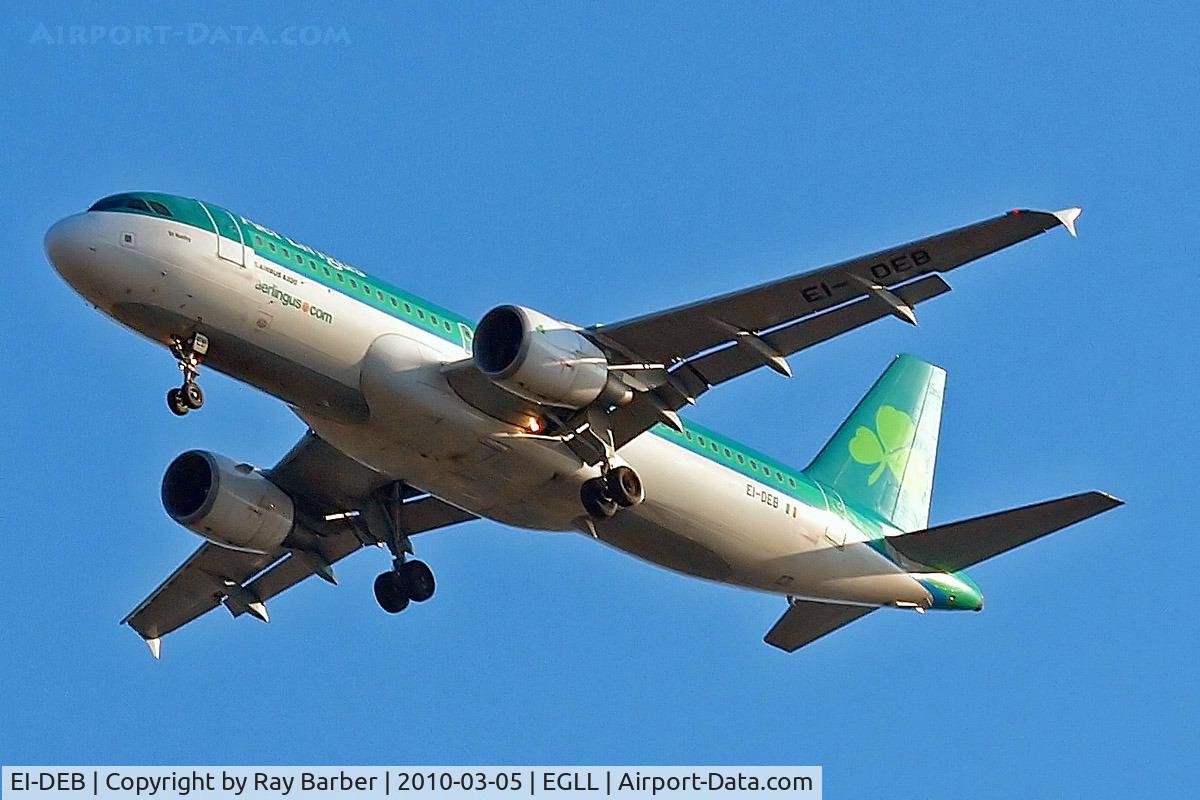 EI-DEB, 2004 Airbus A320-214 C/N 2206, EI-DEB   Airbus A320-214 [2206] (Aer Lingus) Home~G 05/03/2010. On approach 27R.