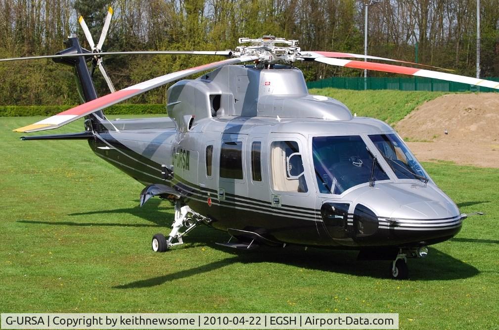 G-URSA, 2007 Sikorsky S-76C C/N 760699, Off airport at 'Power League' Bowthorpe.