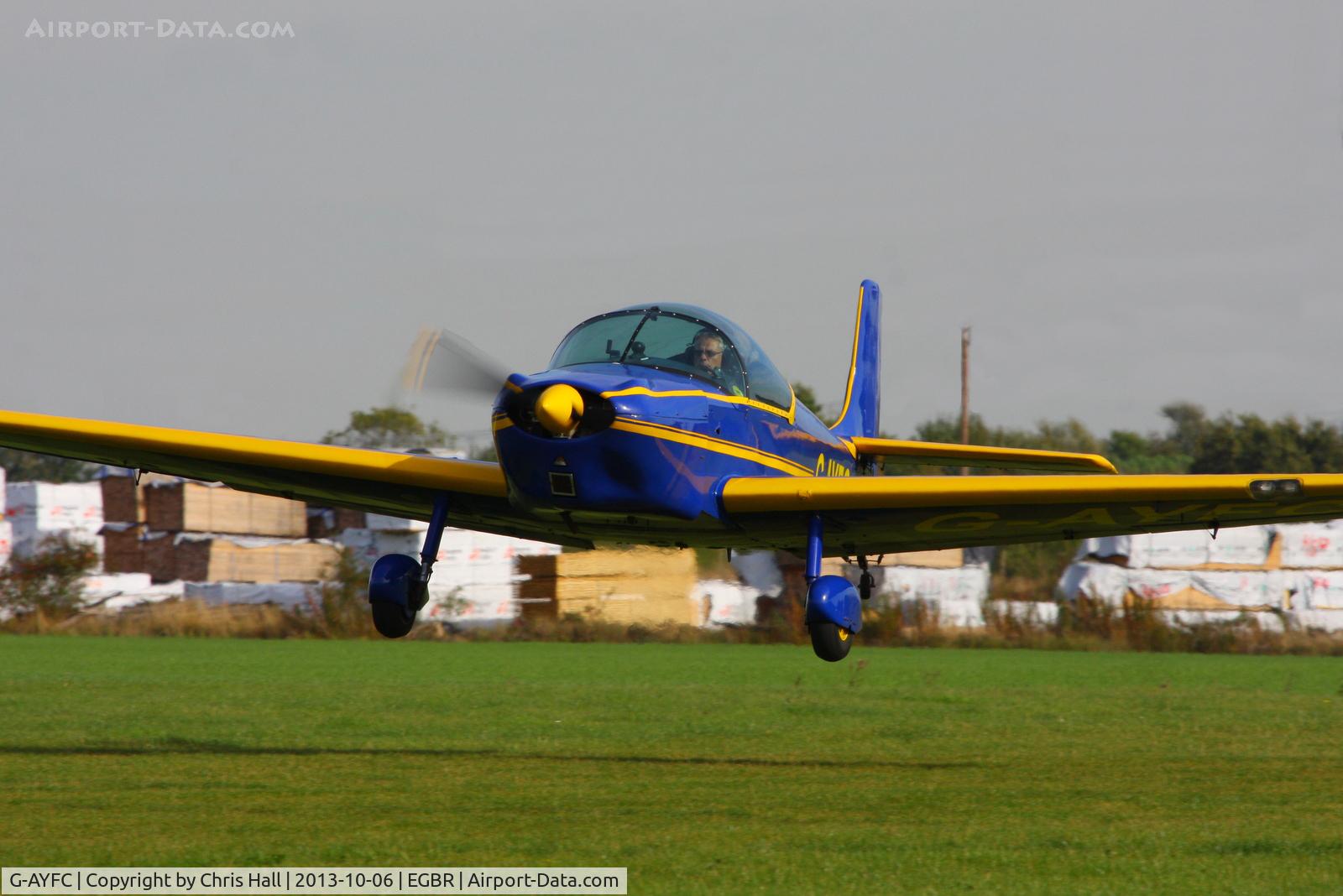 G-AYFC, 1970 Rollason Druine D-62B Condor C/N RAE/644, at Breighton's Pre Hibernation Fly-in, 2013