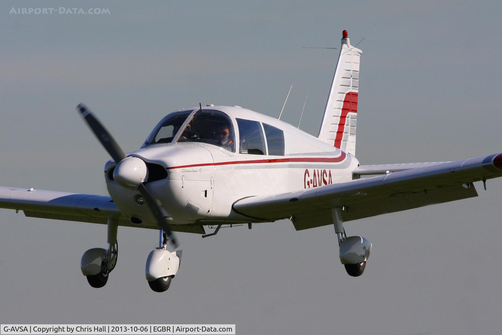 G-AVSA, 1967 Piper PA-28-180 Cherokee C/N 28-4184, at Breighton's Pre Hibernation Fly-in, 2013