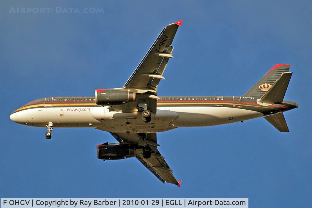 F-OHGV, 2006 Airbus A320-232 C/N 2649, Airbus A320-232 [2649] (Royal Jordanian Airlines) Home~G 29/01/2010. On approach 27R.