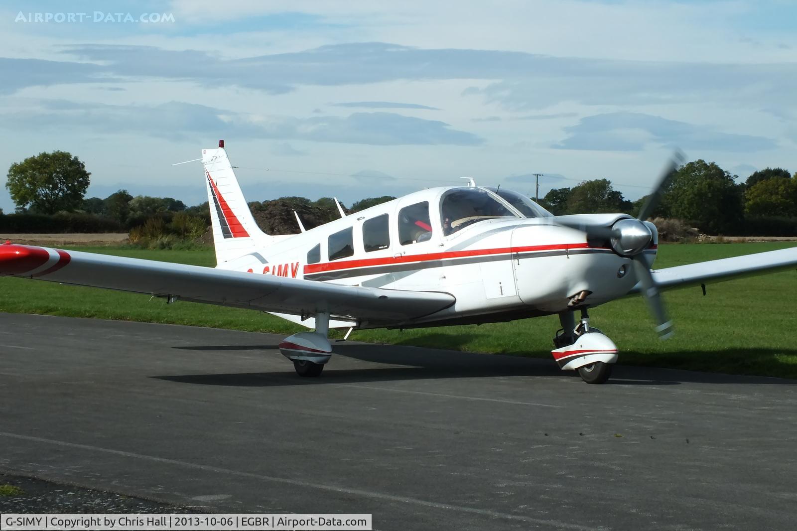 G-SIMY, 1976 Piper PA-32-300 Cherokee Six Cherokee Six C/N 32-7640082, at Breighton's Pre Hibernation Fly-in, 2013