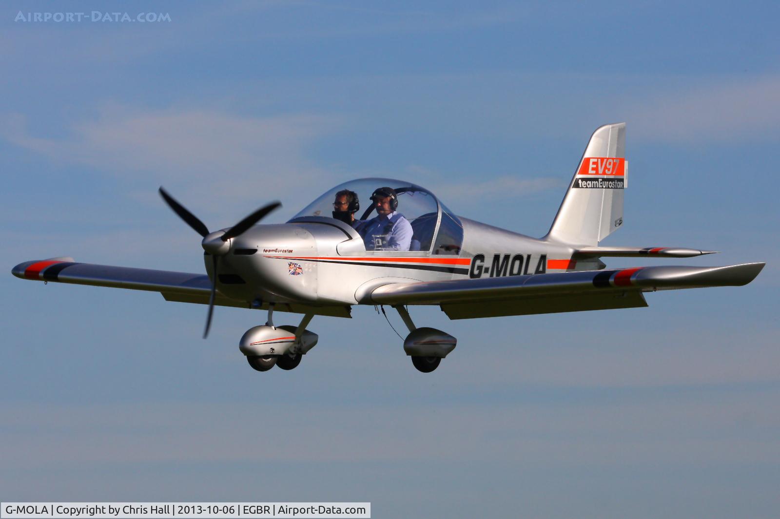 G-MOLA, 2012 Cosmik EV-97 TeamEurostar UK C/N 3937, at Breighton's Pre Hibernation Fly-in, 2013