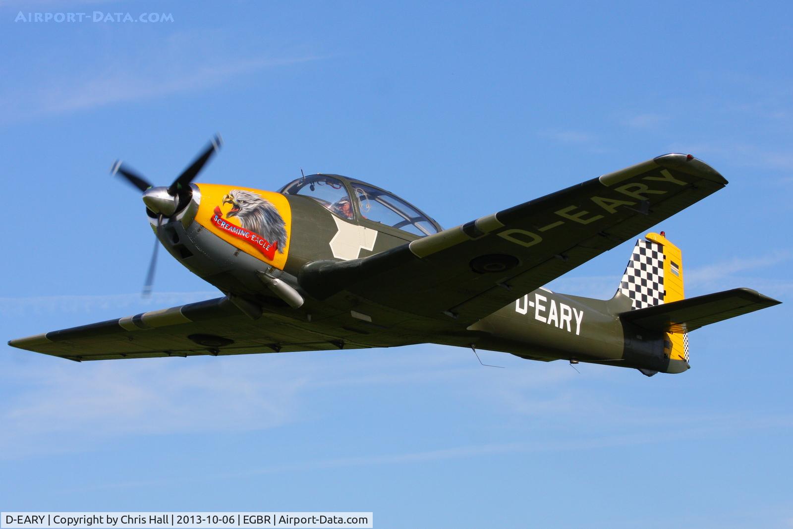 D-EARY, 1959 Piaggio P-149D C/N 057, at Breighton's Pre Hibernation Fly-in, 2013