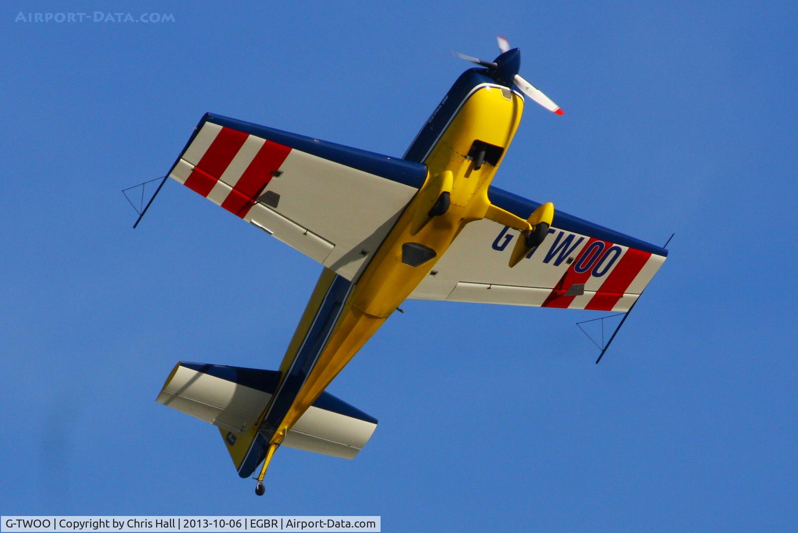 G-TWOO, 1996 Extra EA-300/200 C/N 05, at Breighton's Pre Hibernation Fly-in, 2013