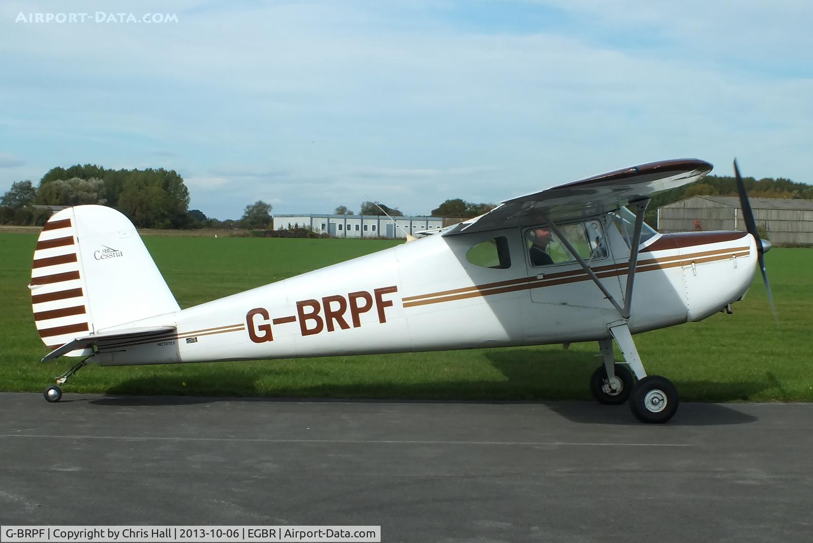 G-BRPF, 1946 Cessna 120 C/N 9902, at Breighton's Pre Hibernation Fly-in, 2013