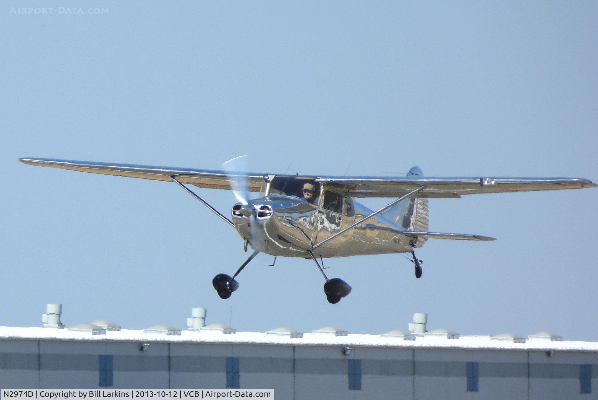 N2974D, 1955 Cessna 170B C/N 26917, Leaving the Nut Tree Airport.