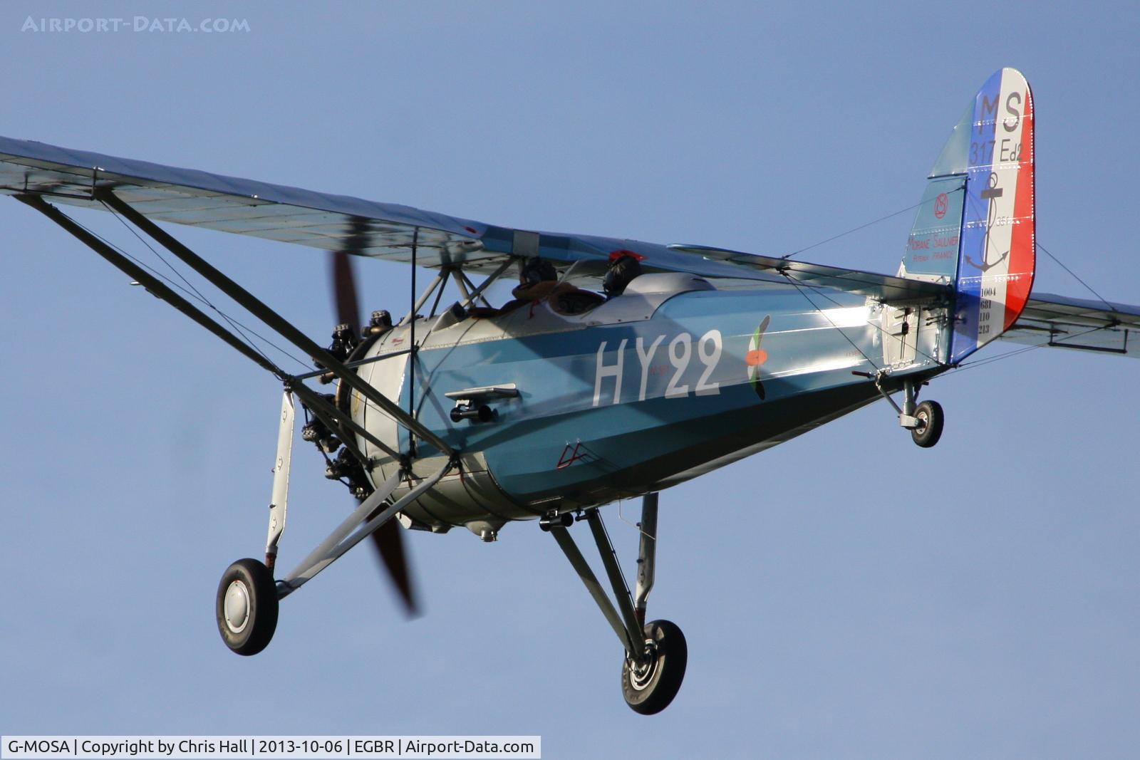 G-MOSA, 1952 Morane-Saulnier MS.317 C/N 351, at Breighton's Pre Hibernation Fly-in, 2013