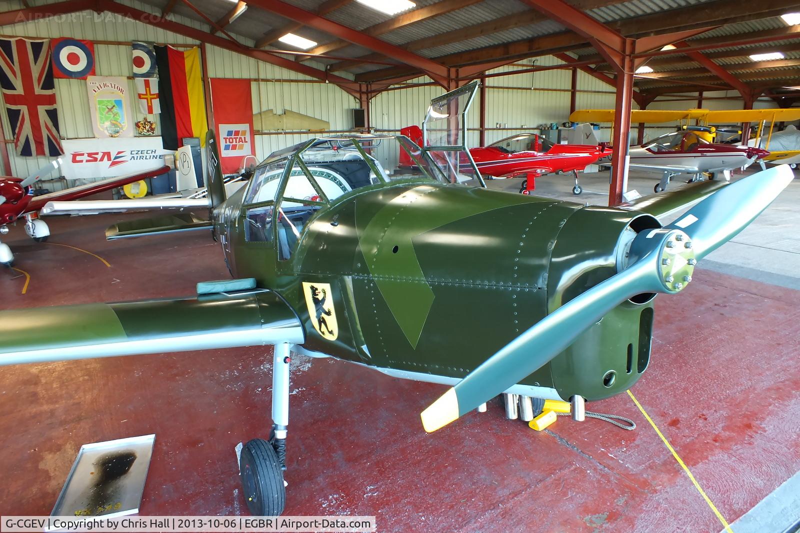 G-CGEV, 1970 Heliopolis Gomhouria Mk.6 (Bu-181) C/N 067, at Breighton's Pre Hibernation Fly-in, 2013