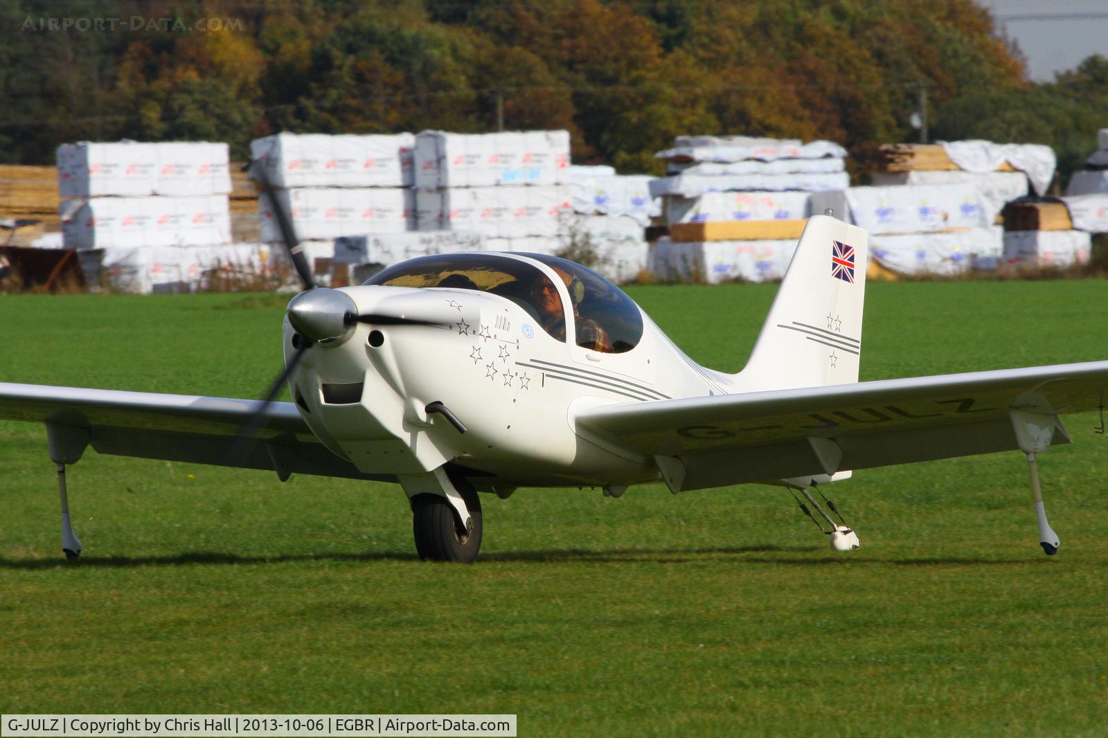 G-JULZ, 2002 Europa Monowheel C/N PFA 247-13045, at Breighton's Pre Hibernation Fly-in, 2013