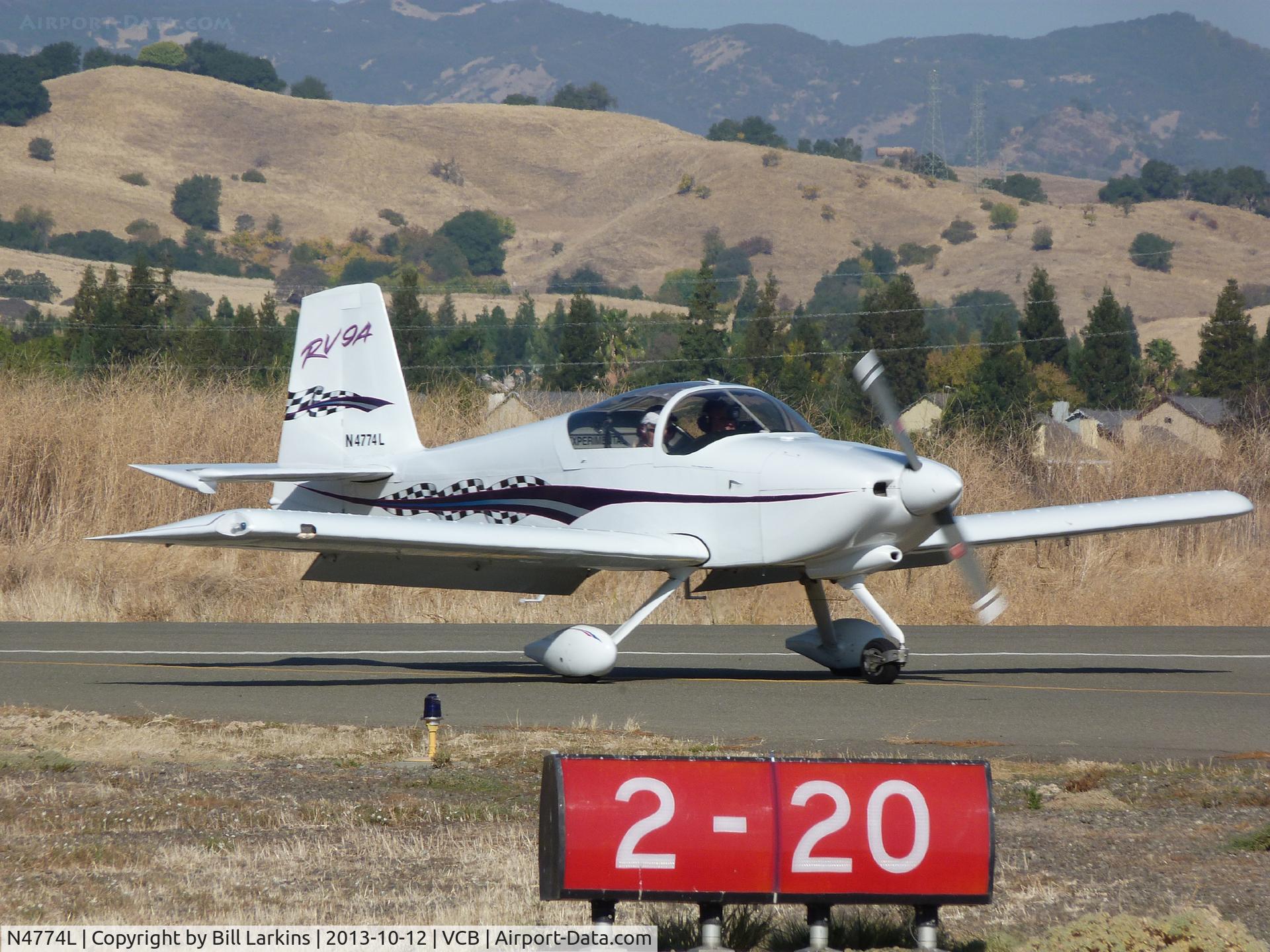 N4774L, 2003 Vans RV-9A C/N 90190, Arriving for Mustang Day at the Nut Tree.