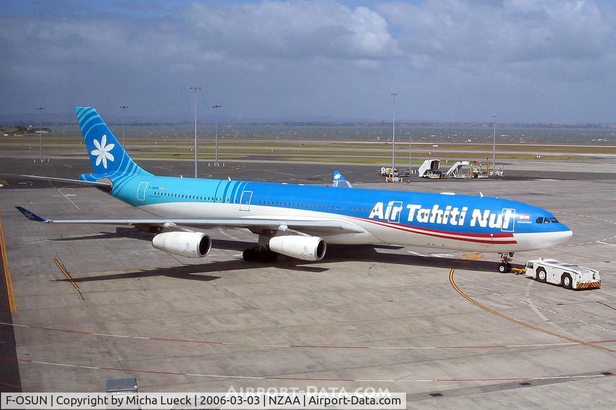 F-OSUN, 2001 Airbus A340-313 C/N 446, At Auckland