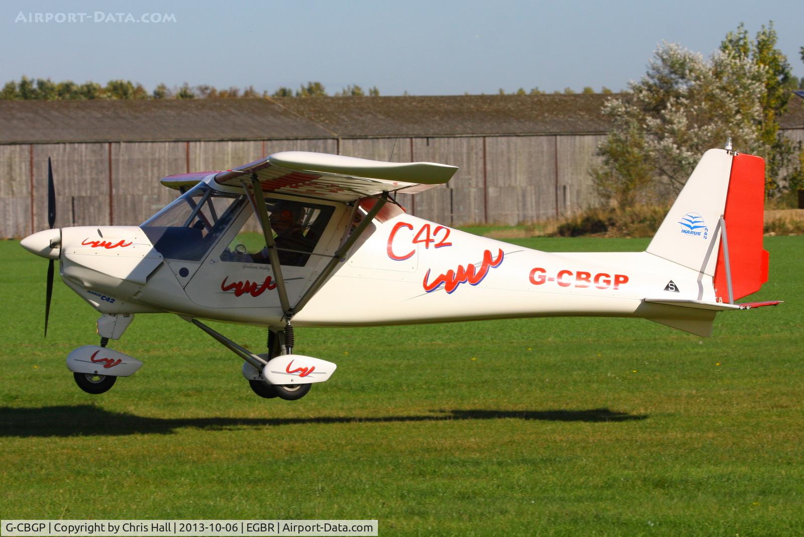 G-CBGP, 2001 Comco Ikarus C42 FB UK C/N PFA 322-13741, at Breighton's Pre Hibernation Fly-in, 2013
