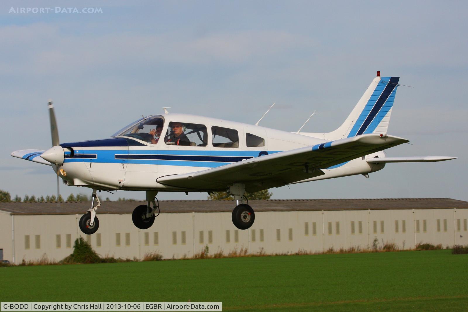 G-BODD, 1988 Piper PA-28-161 Cherokee Warrior II C/N 2816040, at Breighton's Pre Hibernation Fly-in, 2013