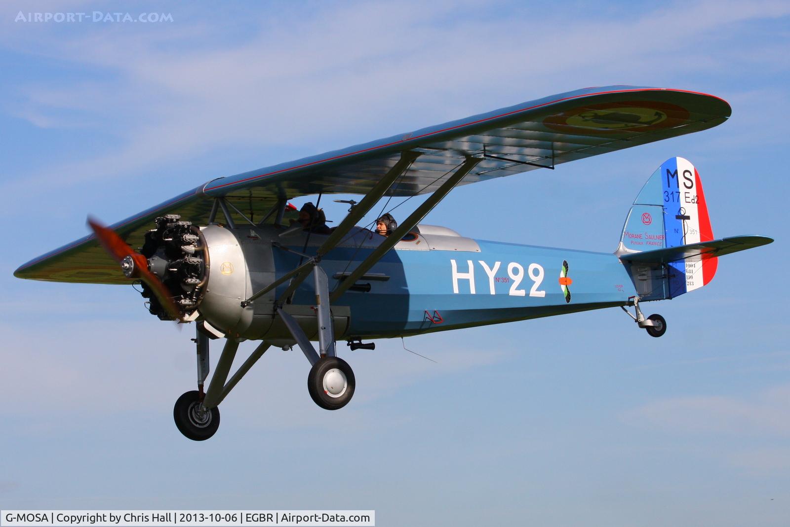 G-MOSA, 1952 Morane-Saulnier MS.317 C/N 351, at Breighton's Pre Hibernation Fly-in, 2013