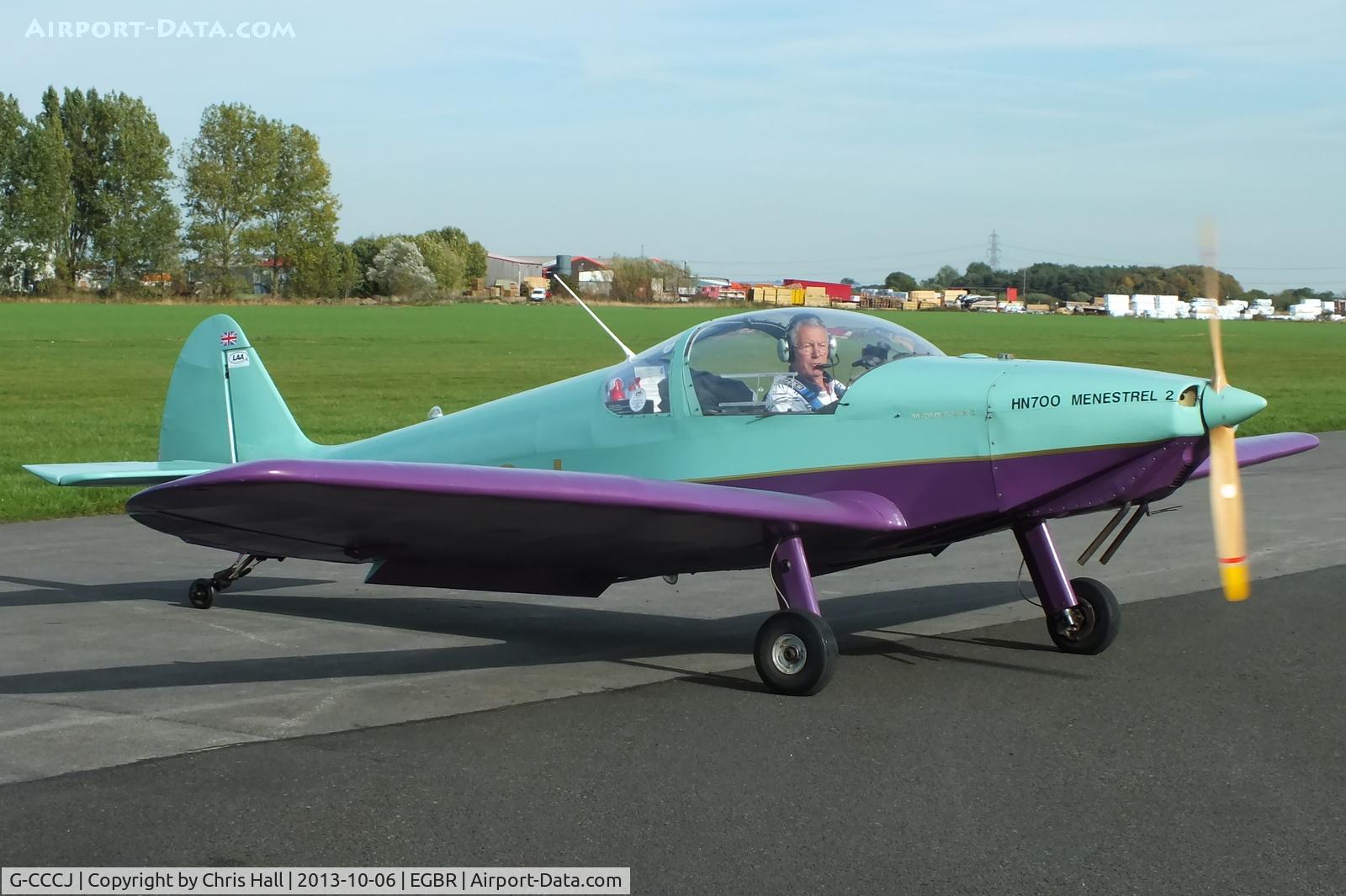G-CCCJ, 2003 Nicollier HN-700 Menestrel II C/N PFA 217-13707, at Breighton's Pre Hibernation Fly-in, 2013