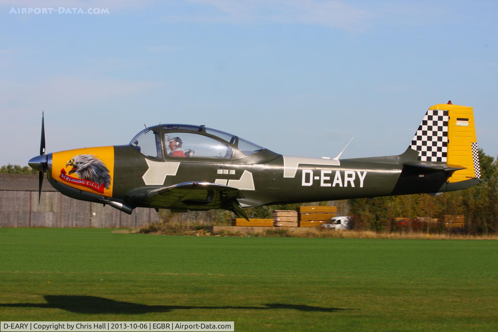 D-EARY, 1959 Piaggio P-149D C/N 057, at Breighton's Pre Hibernation Fly-in, 2013