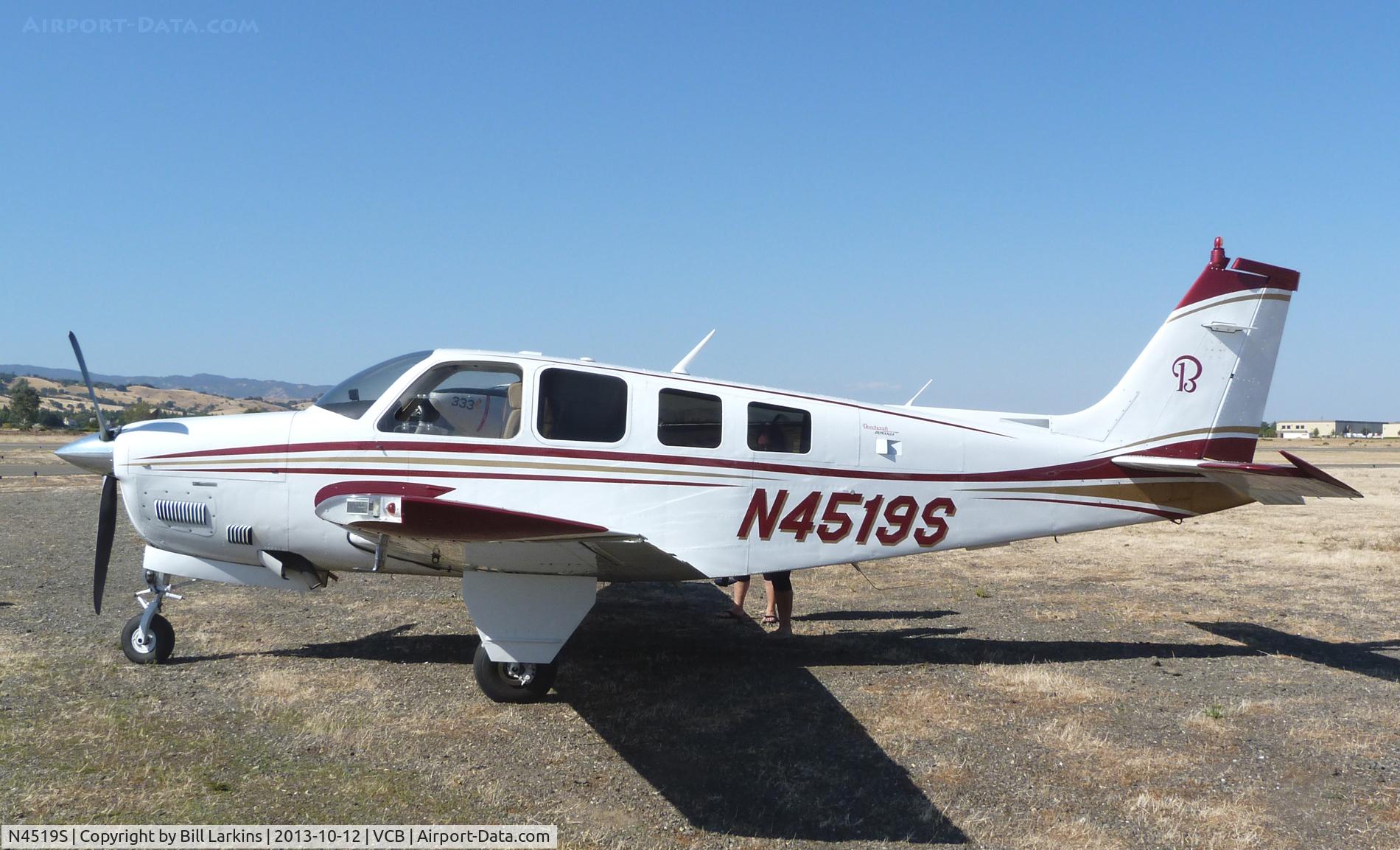 N4519S, 1975 Beech A36 Bonanza 36 C/N E-719, Visiting for Mustang Day.