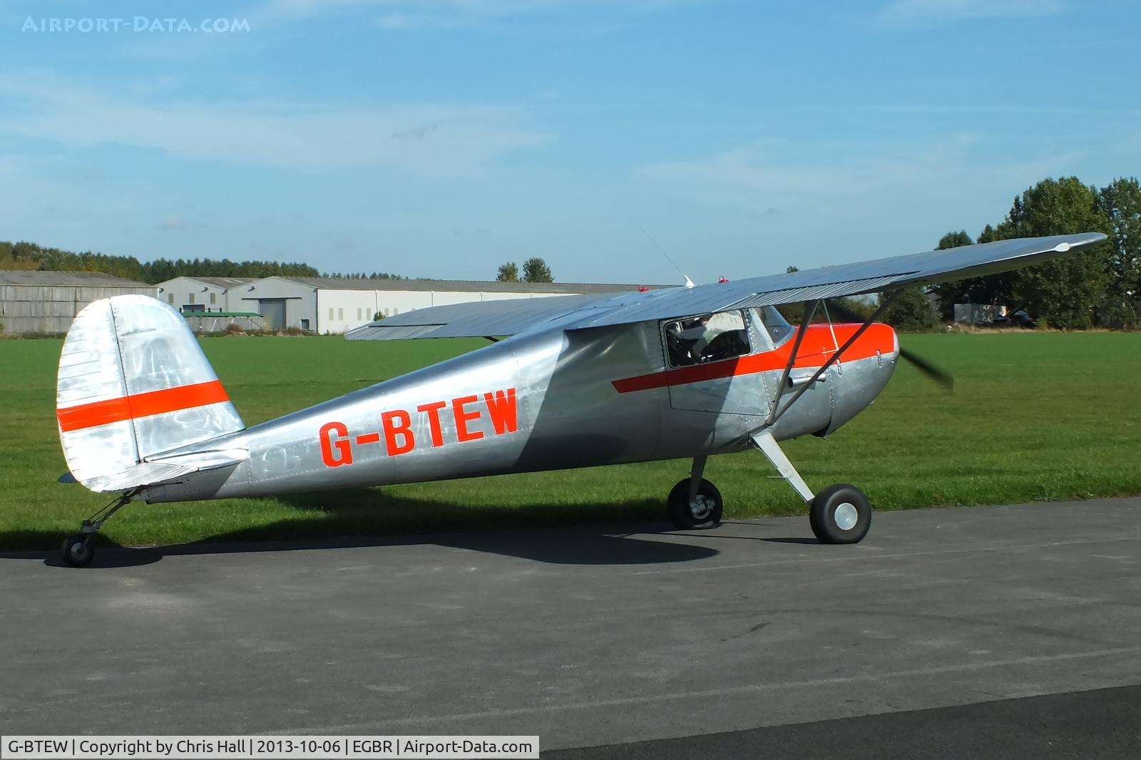 G-BTEW, 1946 Cessna 120 C/N 10238, at Breighton's Pre Hibernation Fly-in, 2013