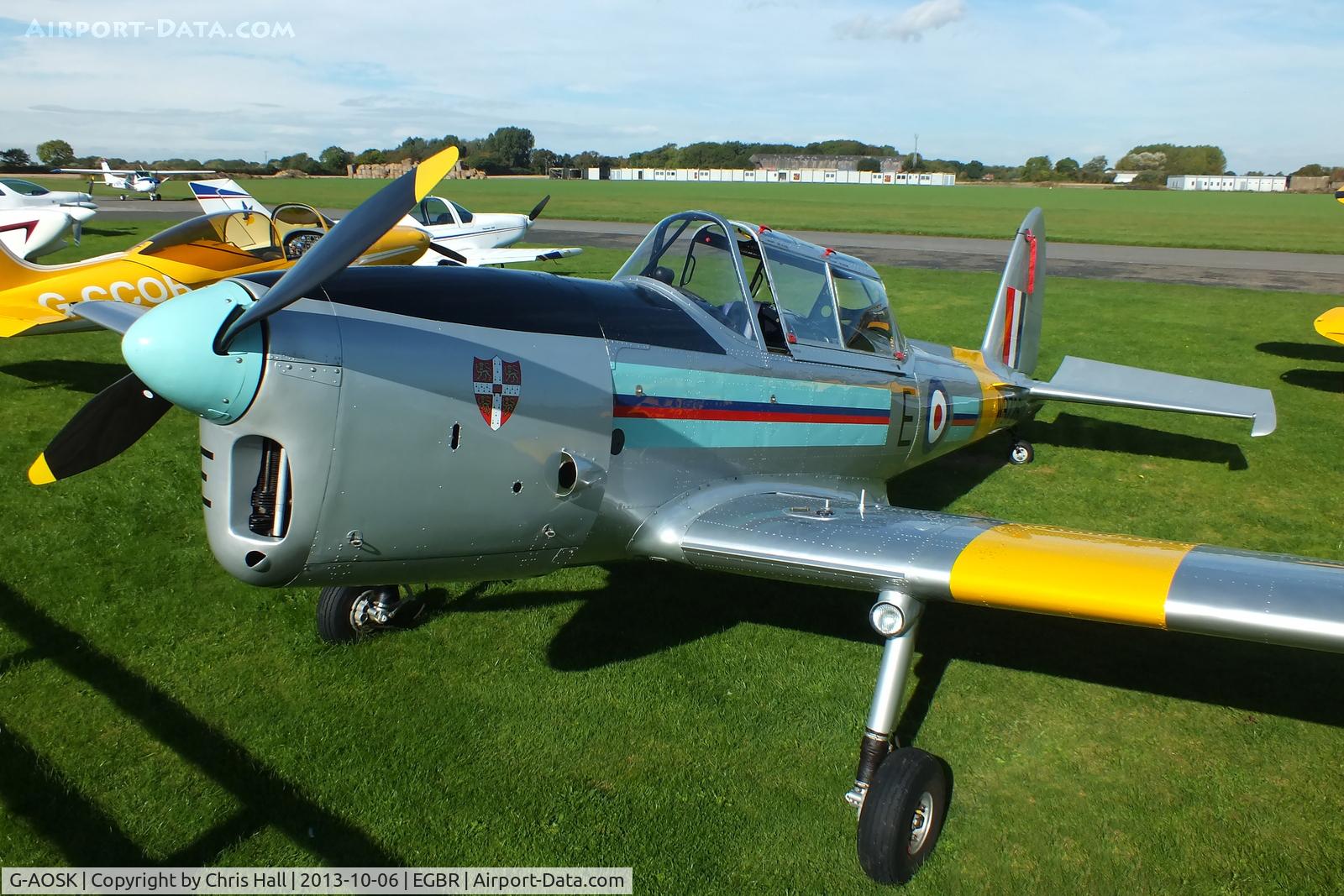 G-AOSK, 1950 De Havilland DHC-1 Chipmunk 22A C/N C1/0178, at Breighton's Pre Hibernation Fly-in, 2013