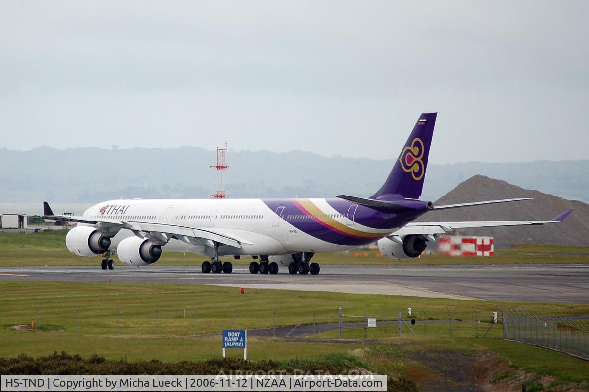 HS-TND, 2005 Airbus A340-642 C/N 710, At Auckland