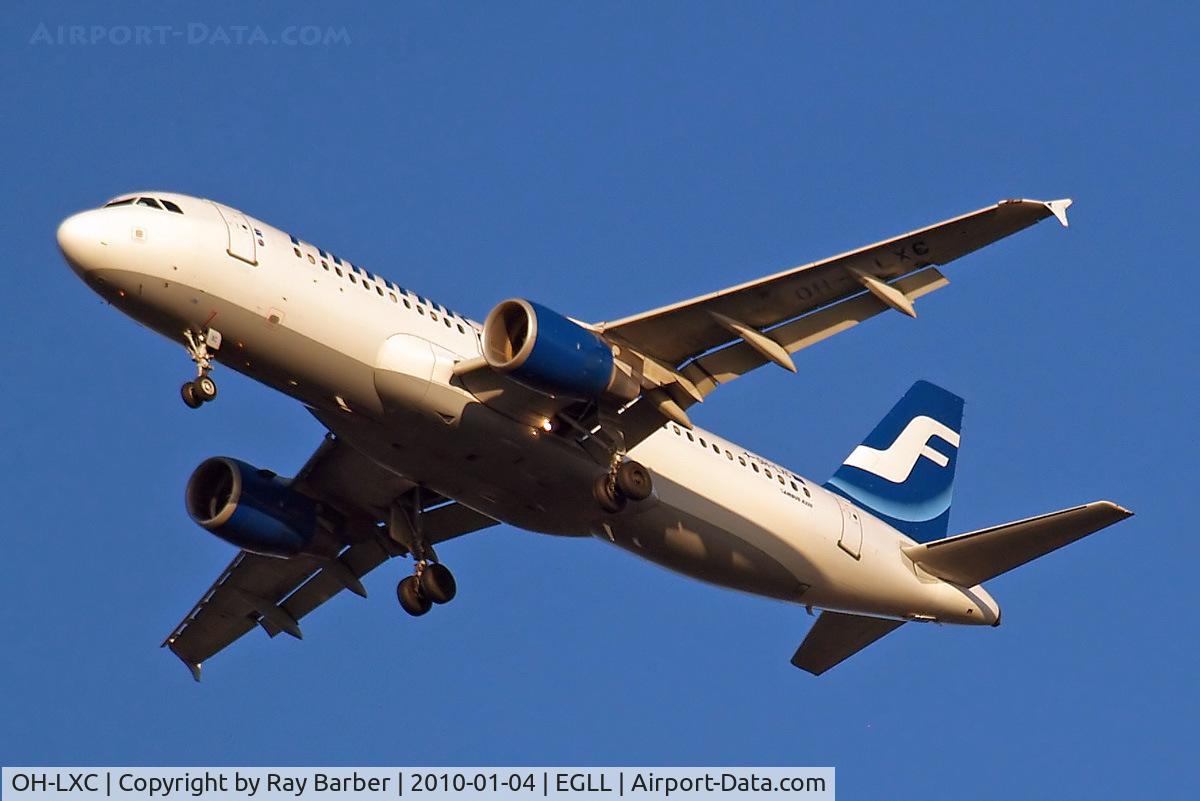 OH-LXC, 2001 Airbus A320-214 C/N 1544, Airbus A320-214 [1544] (Finnair) Home~G 04/01/2010. On approach 27R.