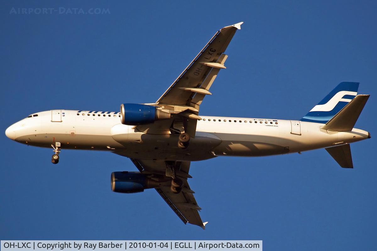 OH-LXC, 2001 Airbus A320-214 C/N 1544, Airbus A320-214 [1544] (Finnair) Home~G 04/01/2010. On approach 27R.