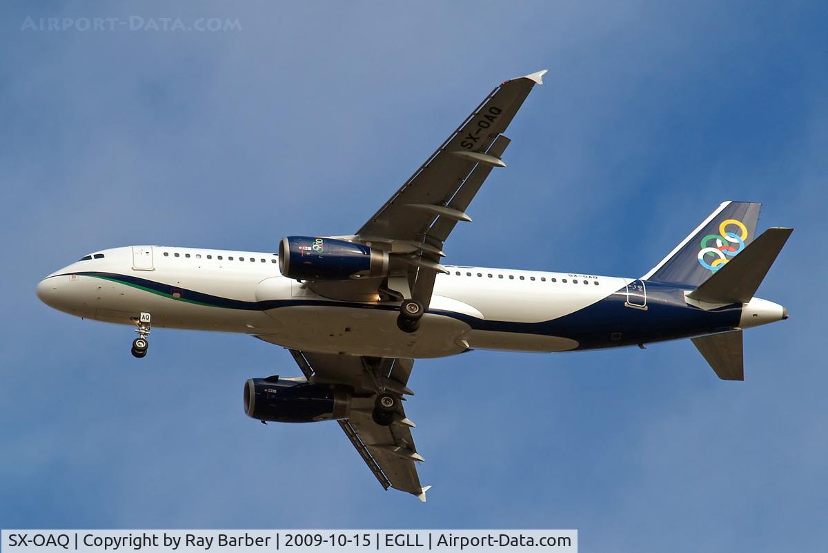 SX-OAQ, 2009 Airbus A320-232 C/N 3748, Airbus A320-232 [3748] (Olympic Airways) Home~G 15/10/2009 On approach 27R.