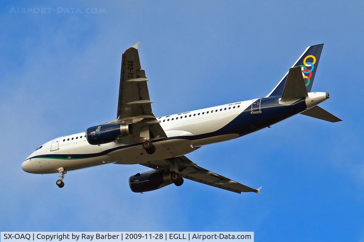SX-OAQ, 2009 Airbus A320-232 C/N 3748, Airbus A320-232 [3748] (Olympic Airways) Home~G 28/11/2009 On approach 27R.
