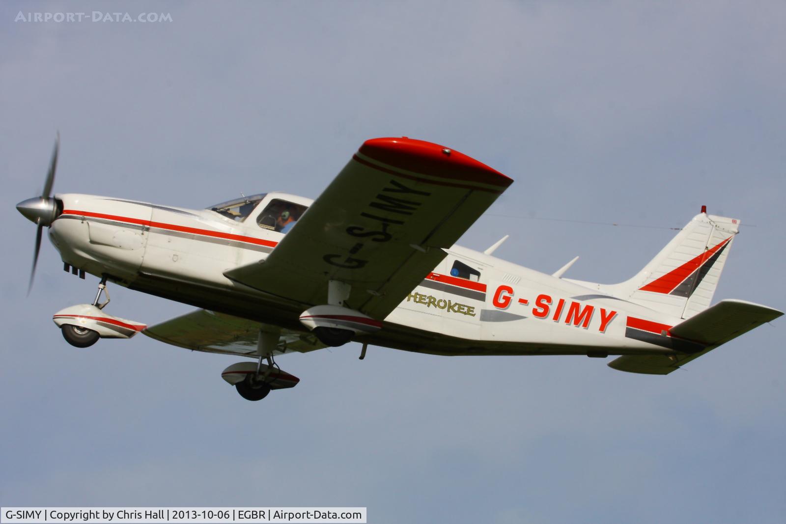 G-SIMY, 1976 Piper PA-32-300 Cherokee Six Cherokee Six C/N 32-7640082, at Breighton's Pre Hibernation Fly-in, 2013