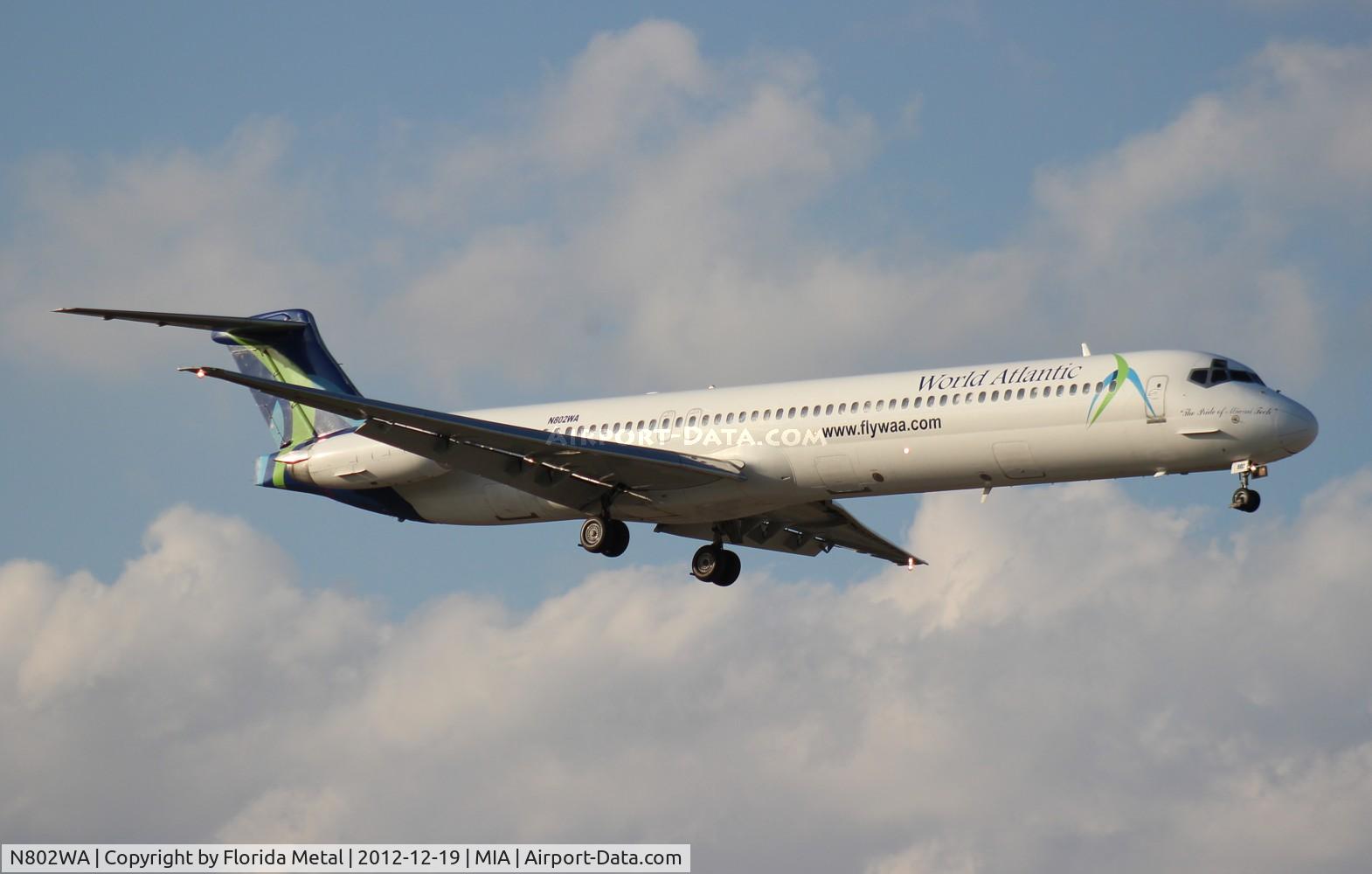 N802WA, 1990 McDonnell Douglas MD-83 (DC-9-83) C/N 53052, World Atlantic MD-83