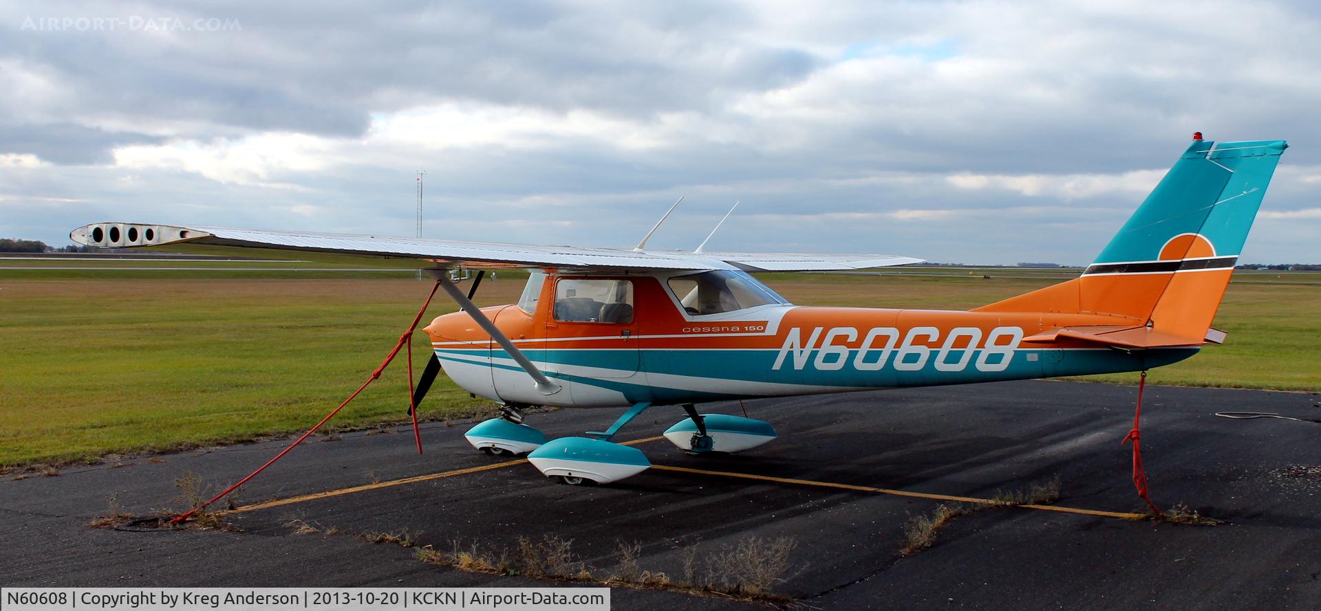 N60608, 1969 Cessna 150J C/N 15070442, Cessna 150J on the ramp in Crookston, MN.