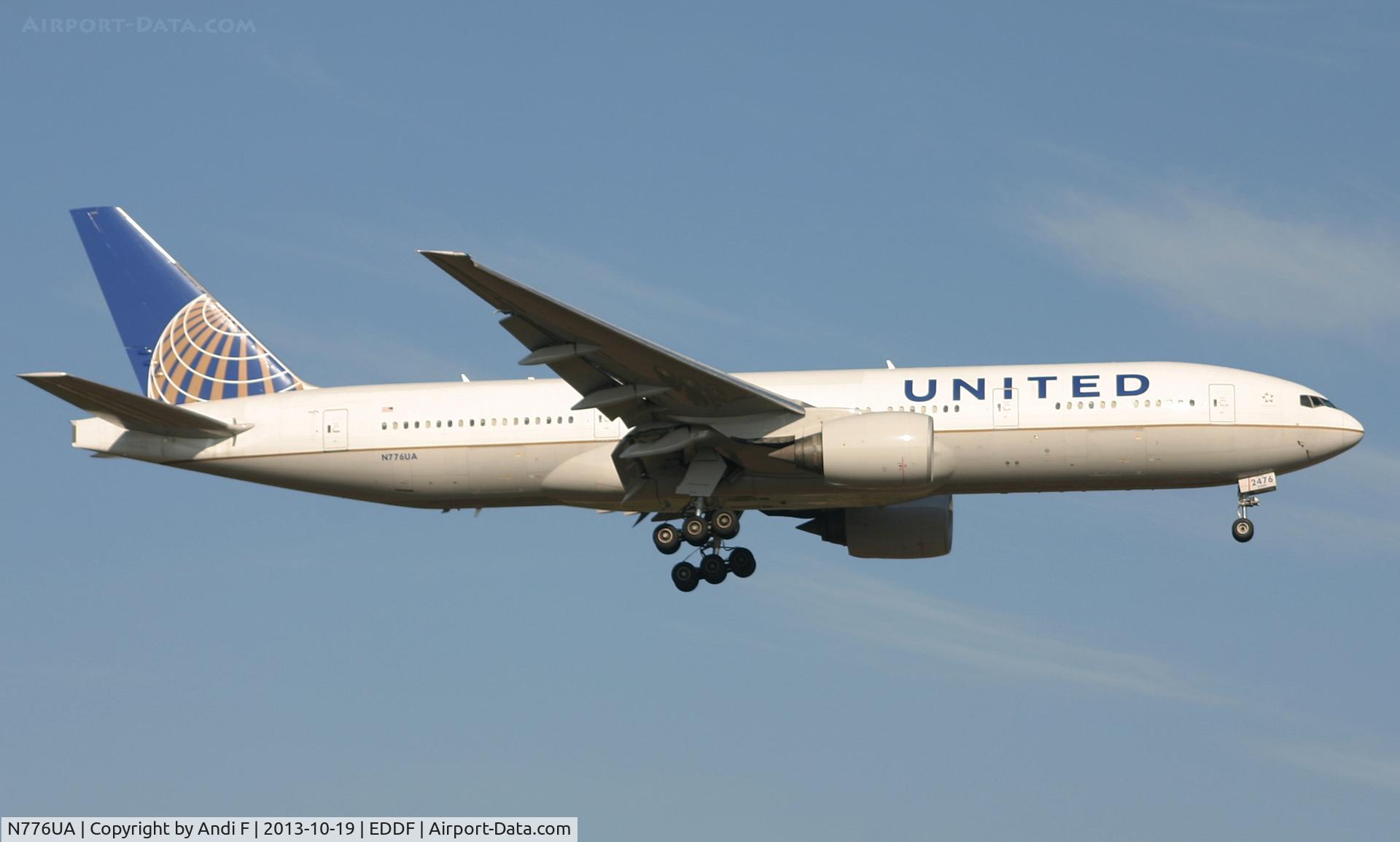 N776UA, 1996 Boeing 777-222 C/N 26937, United Airlines Boeing 777-222